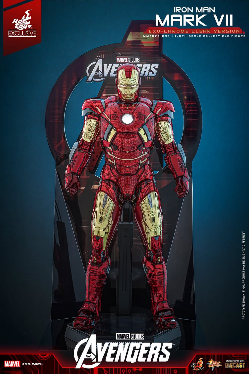 New Exo-Chrome Iron Man Mark VII Figure Coming Soon from Hot Toys