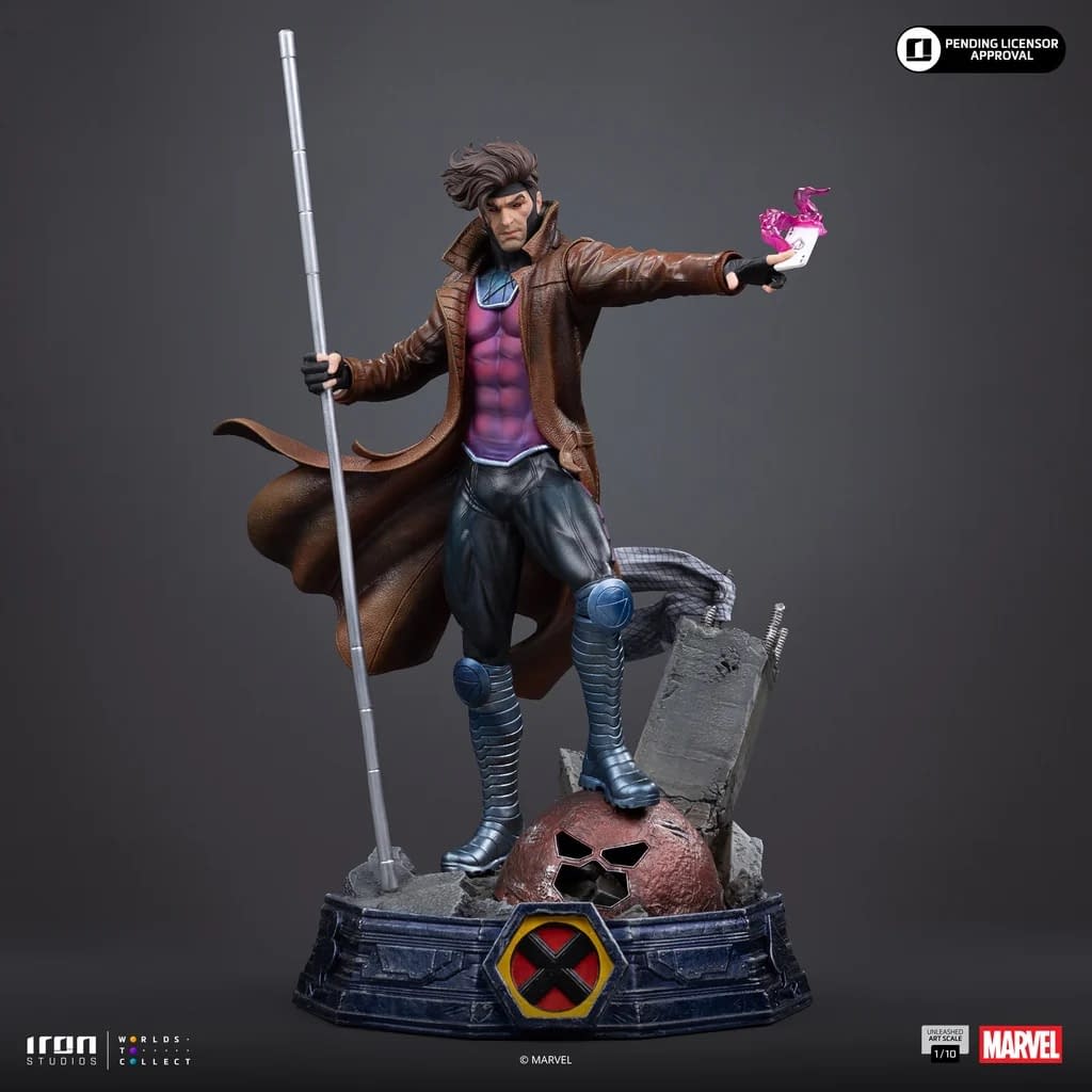 Gambit is Unleashed with New X-Men 1/10 Statue from Iron Studios