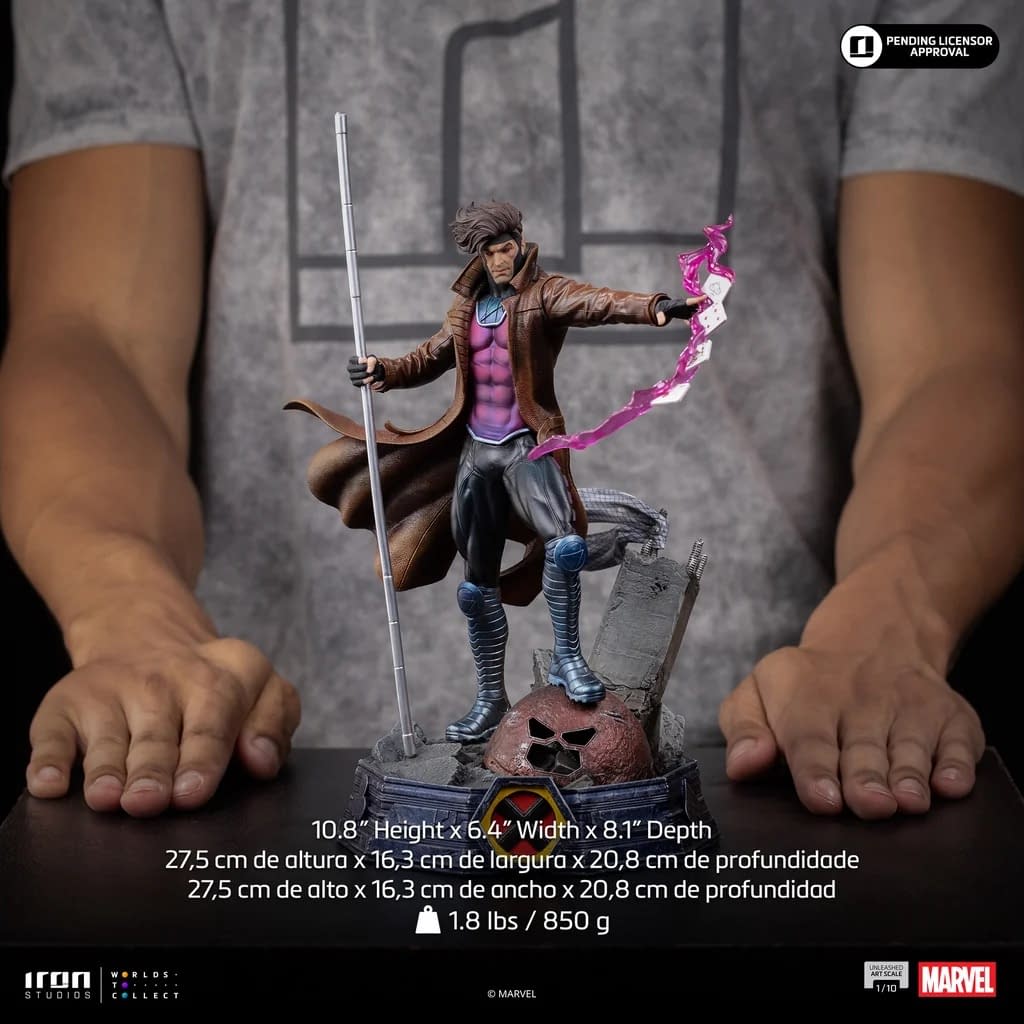 Gambit is Unleashed with New X-Men 1/10 Statue from Iron Studios