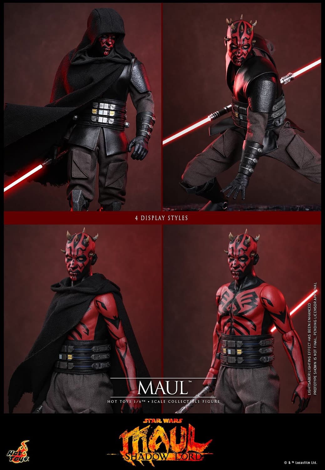 New Star Wars: Maul - Shadow Lord 1/6 Hot Toys Figure Arrives