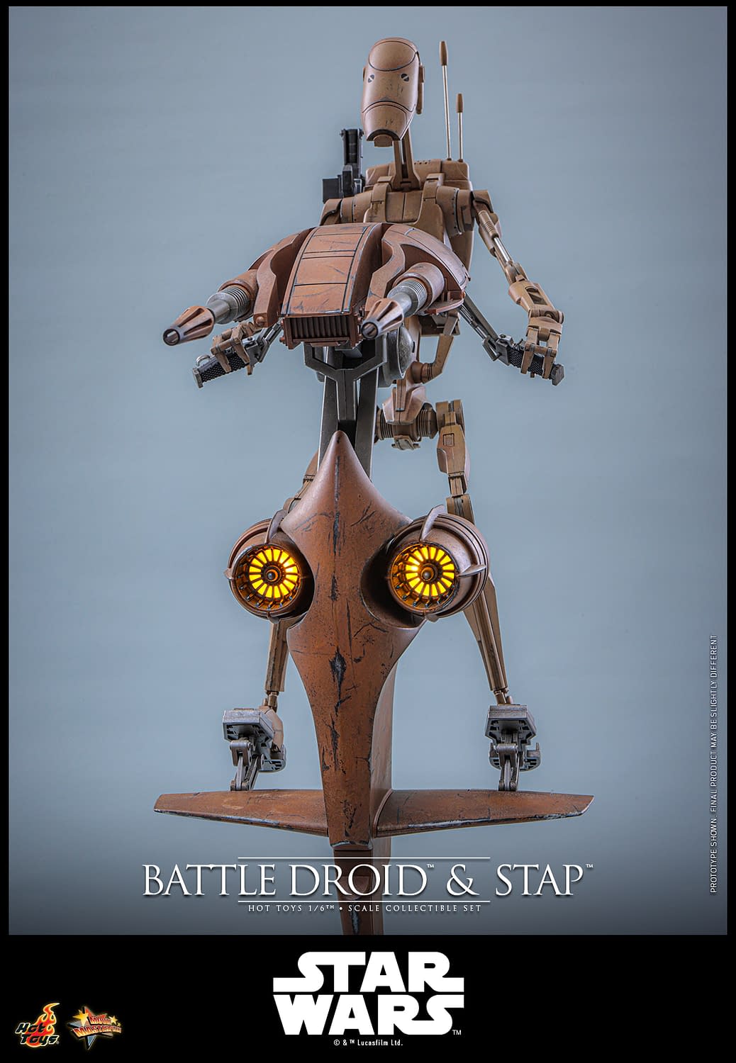 New Star Wars 1/6 Scale Battle Droid & STAP Coming Soon from Hot Toys