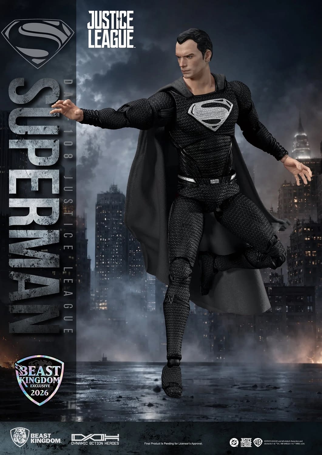 Superman is Back in Black with Beast Kingdom Next SDCC Exclusive