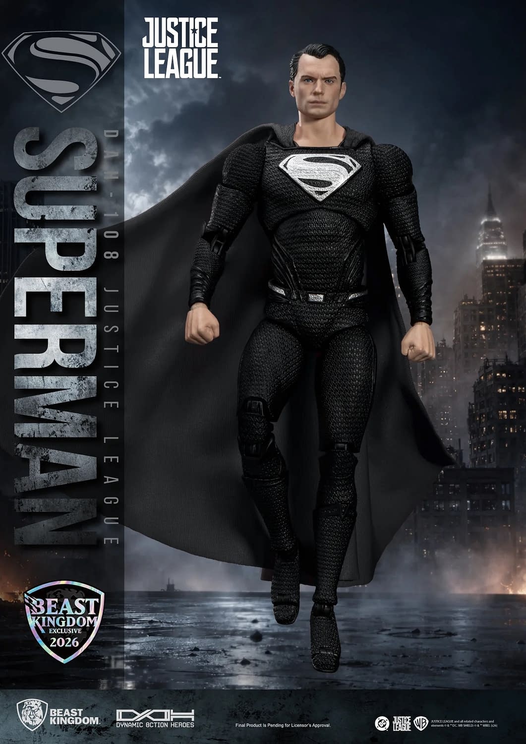 Superman is Back in Black with Beast Kingdom Next SDCC Exclusive