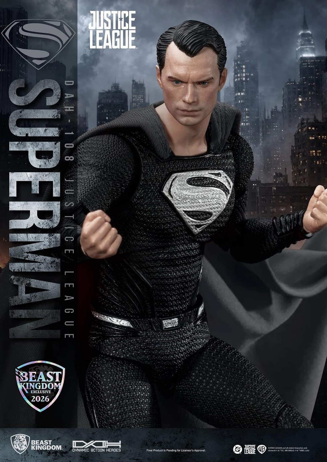 Superman is Back in Black with Beast Kingdom Next SDCC Exclusive