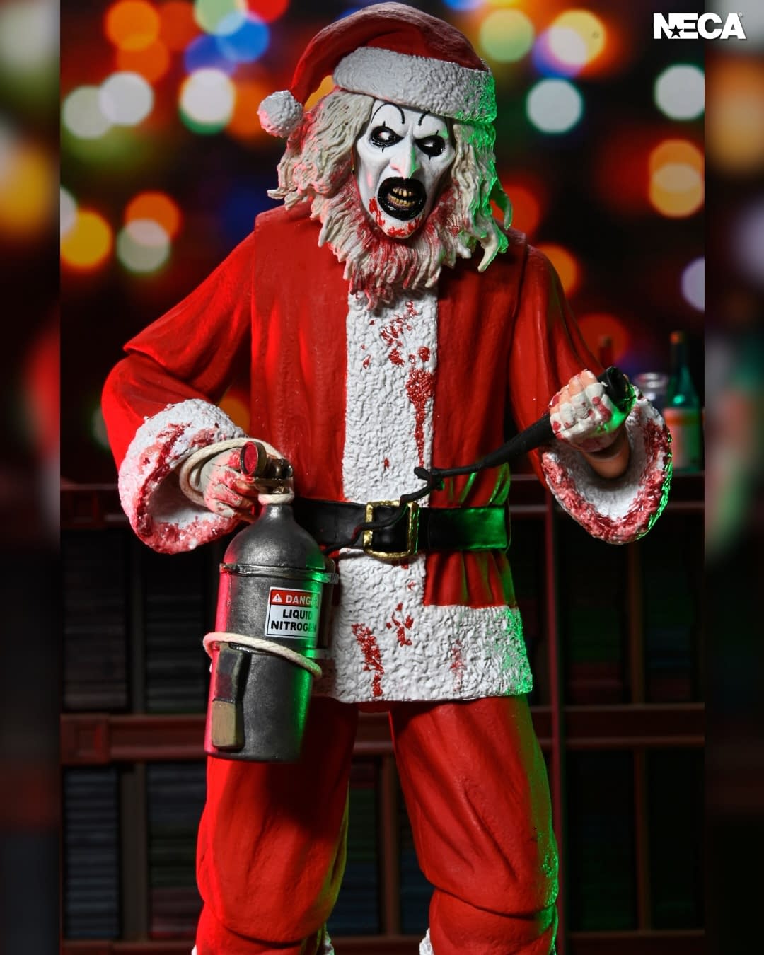 NECA Unveils Terrifier 3 Ultimate Bloody Santa Suit Art the Clown