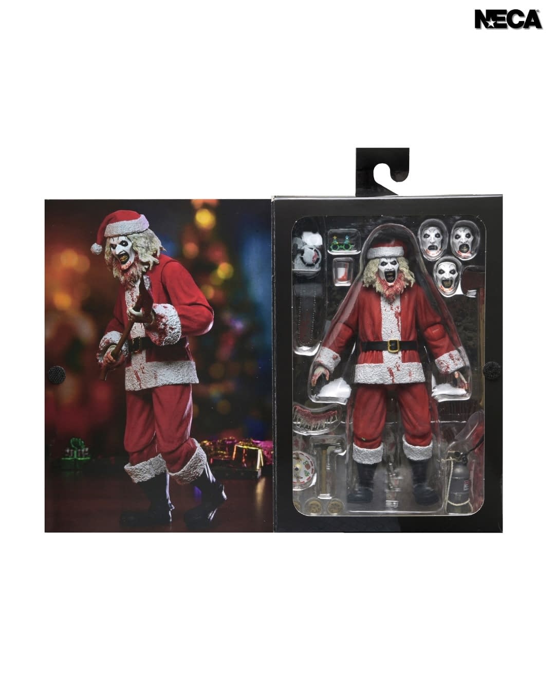 NECA Unveils Terrifier 3 Ultimate Bloody Santa Suit Art the Clown