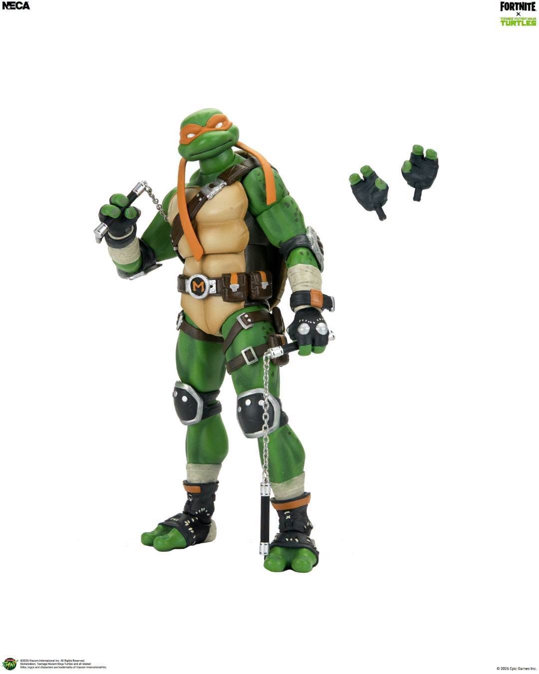 Michelangelo Joins NECA's Fortnite x Teenage Mutant Ninja Turtles Line