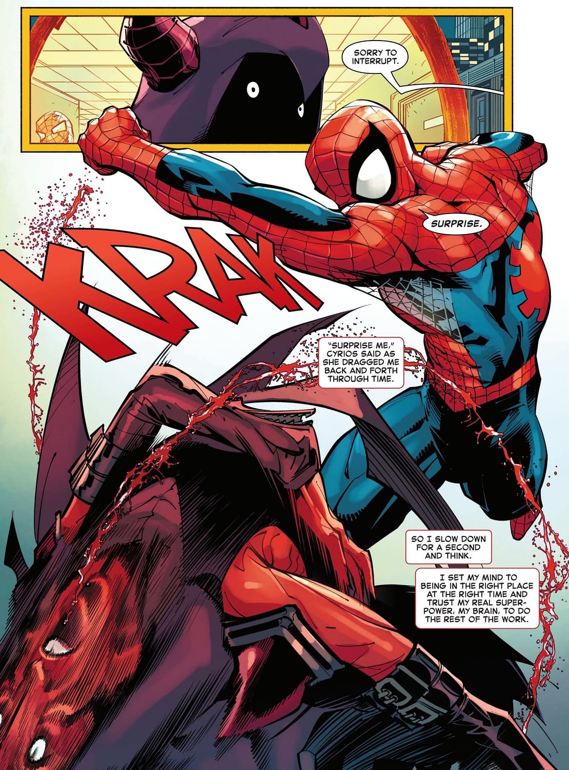 Peter Parker's 2024 "Bill And Ted Manouevre " In Amazing Spider-Man #28