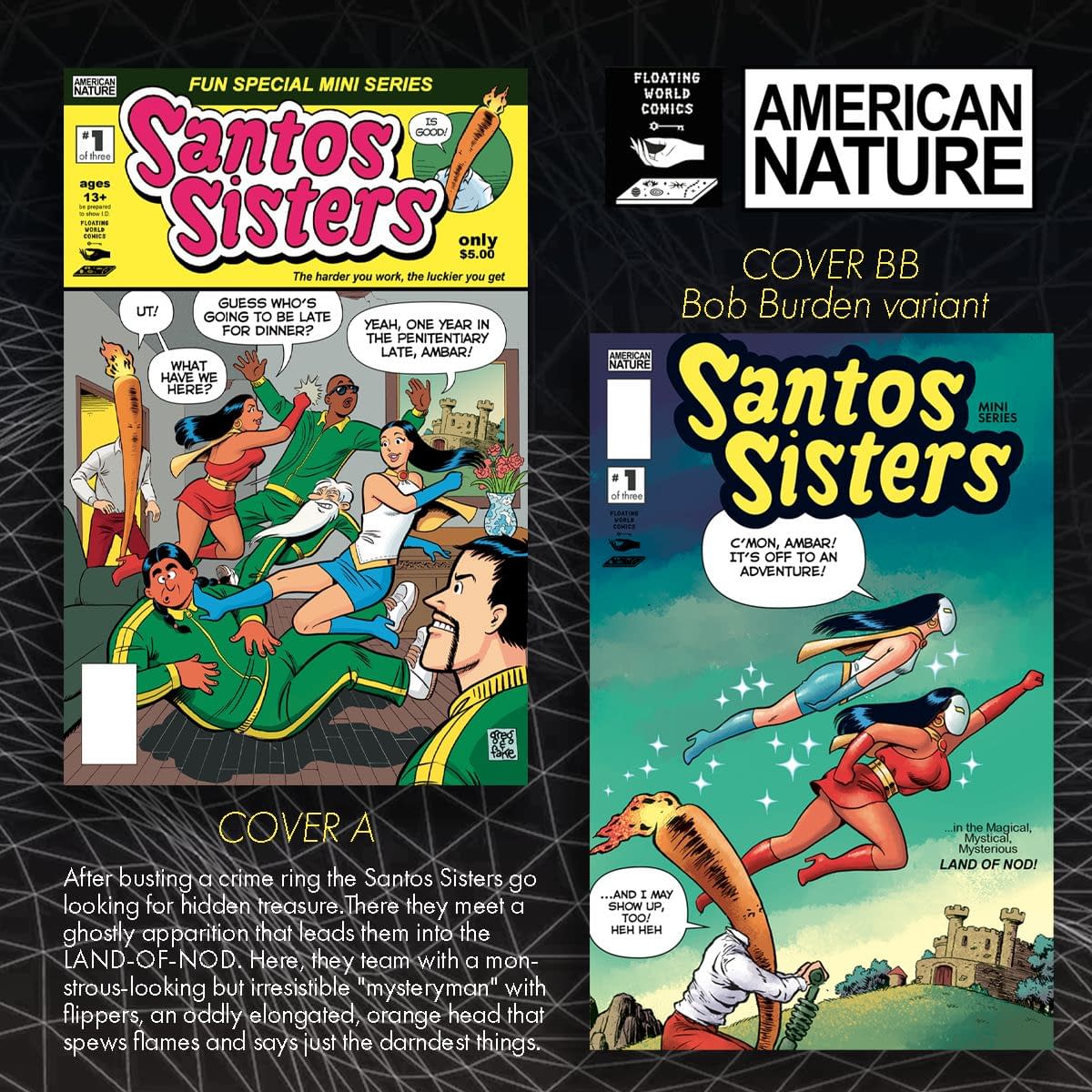 Flaming Carrot Crossover With The Santos Sisters