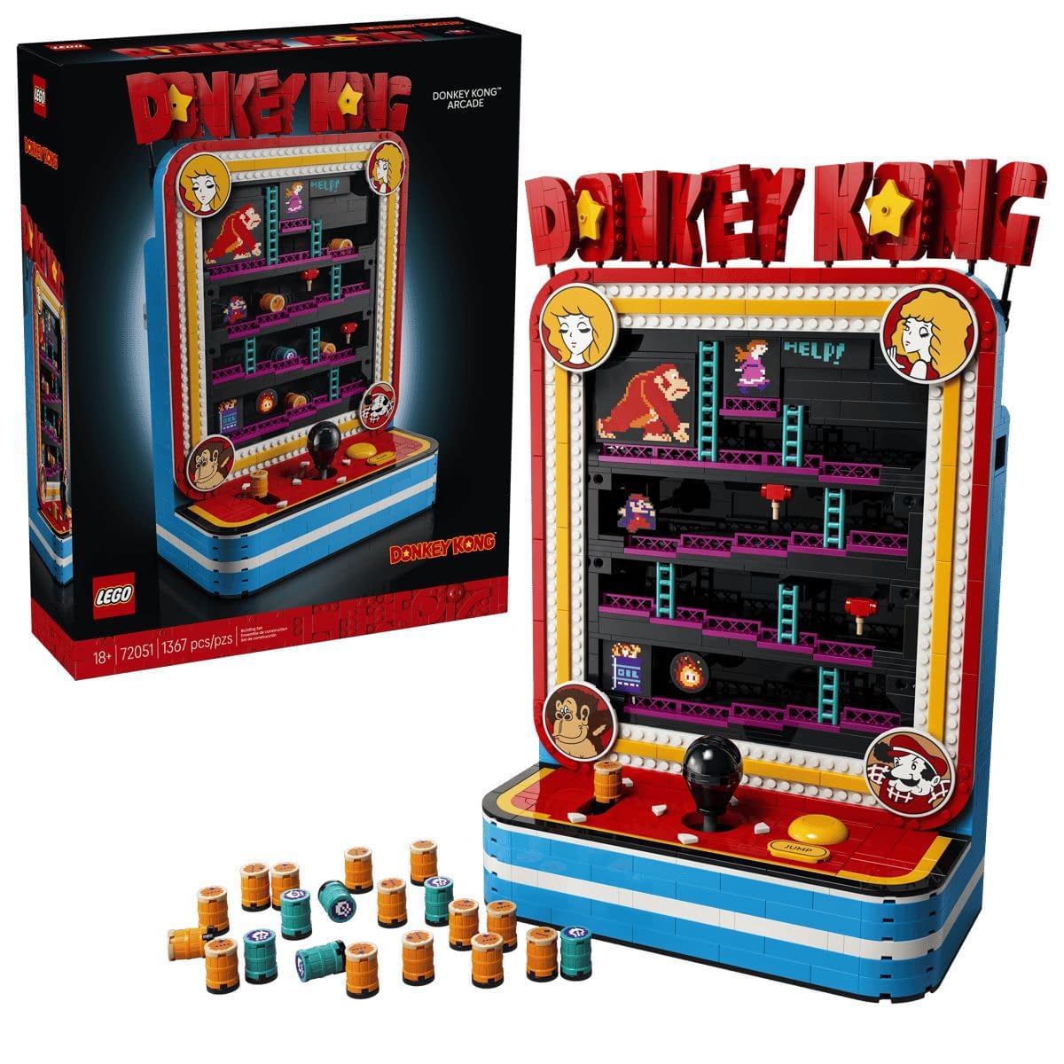 LEGO Goes Retro with New Functioning Donkey Kong Arcade Set