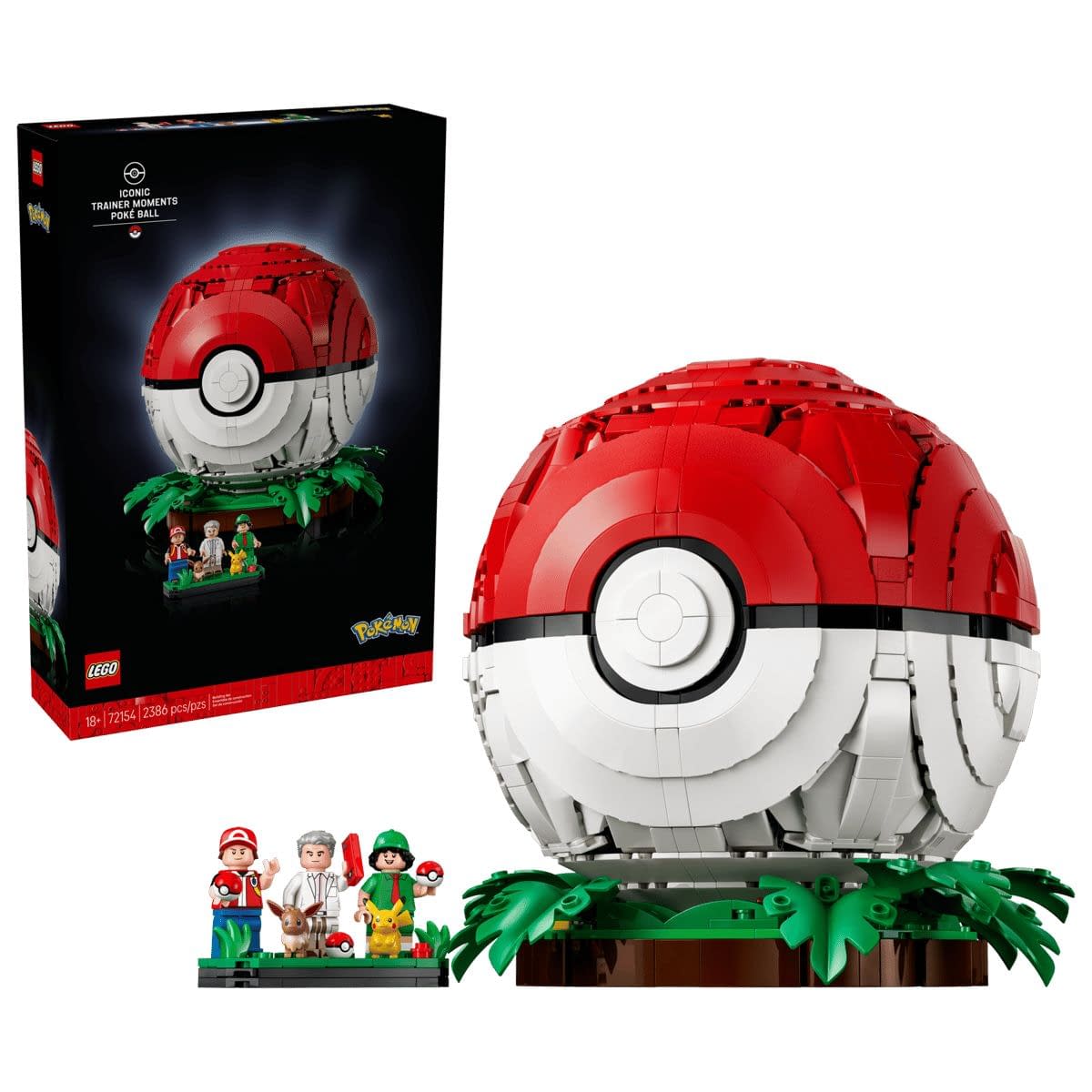 Professor Oak and Red Arrive with LEGO's New Pokémon Pokéball Set