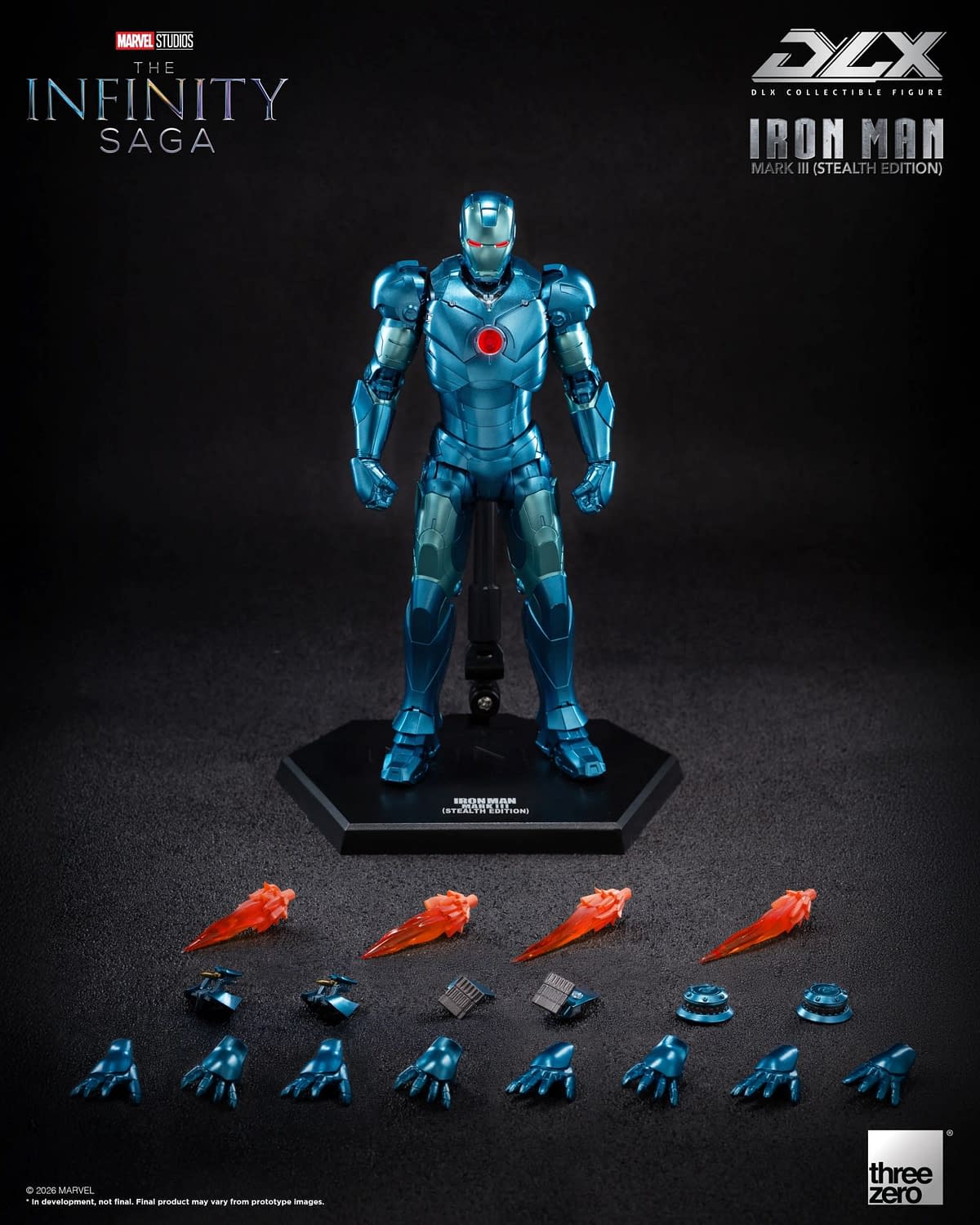 Threezero Debuts Marvel Studios DLX Iron Man Mark 3 (Stealth Edition)