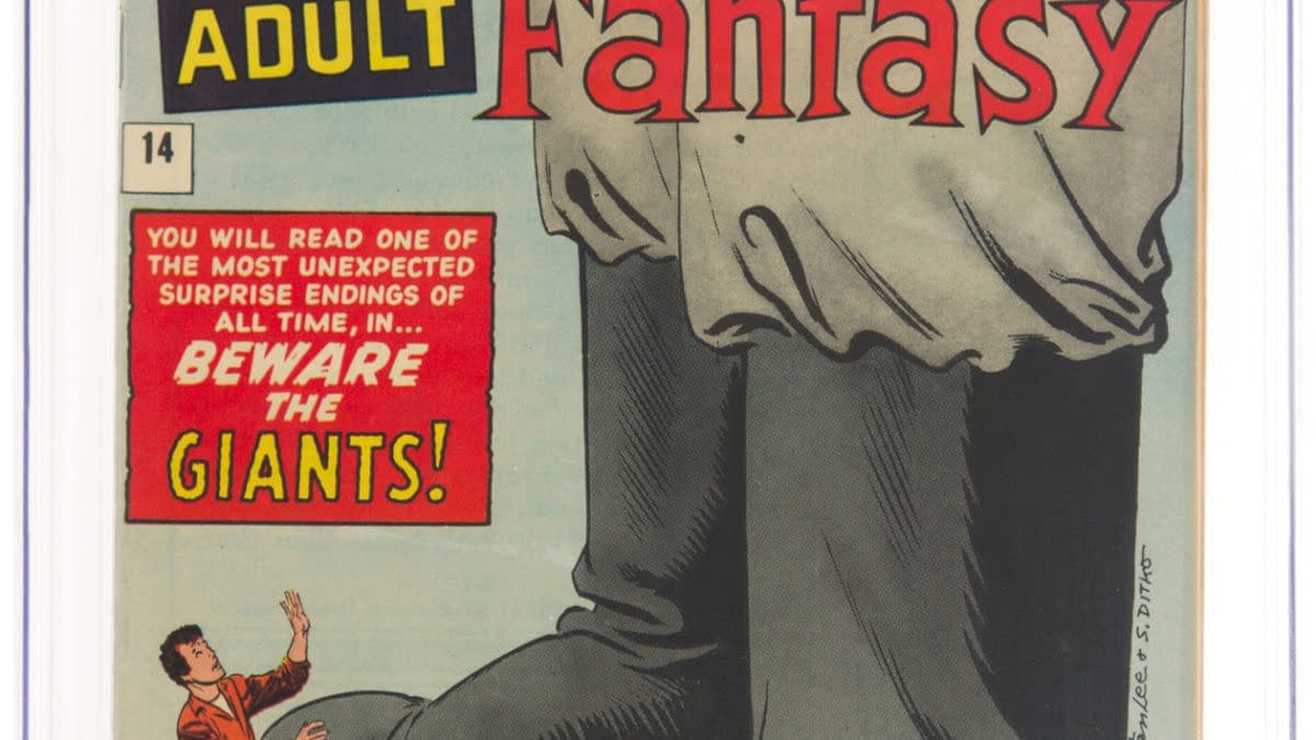 Amazing Adult Fantasy #14, featuring the Mutant story "The Man in the Sky", Marvel, 1962.