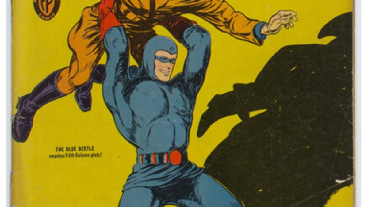 Blue Beetle Stands Out On Mystery Men Comics #24 At Heritage Auctions