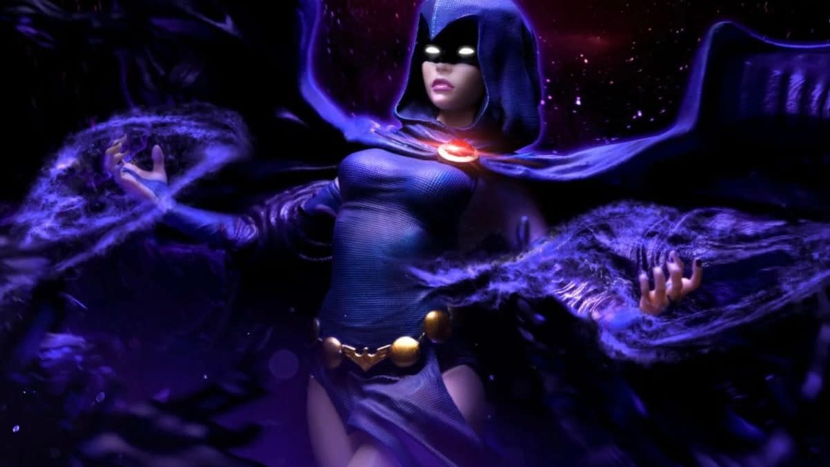 DC Comics Raven Brings Dark Magic with New Iron Studios Statue 
