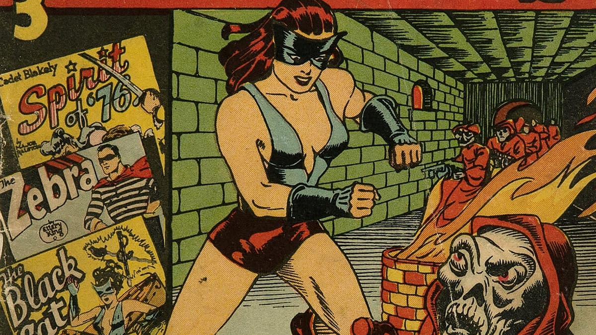 Pocket Comics #1 (Harvey, 1941) featuring the Black Cat.