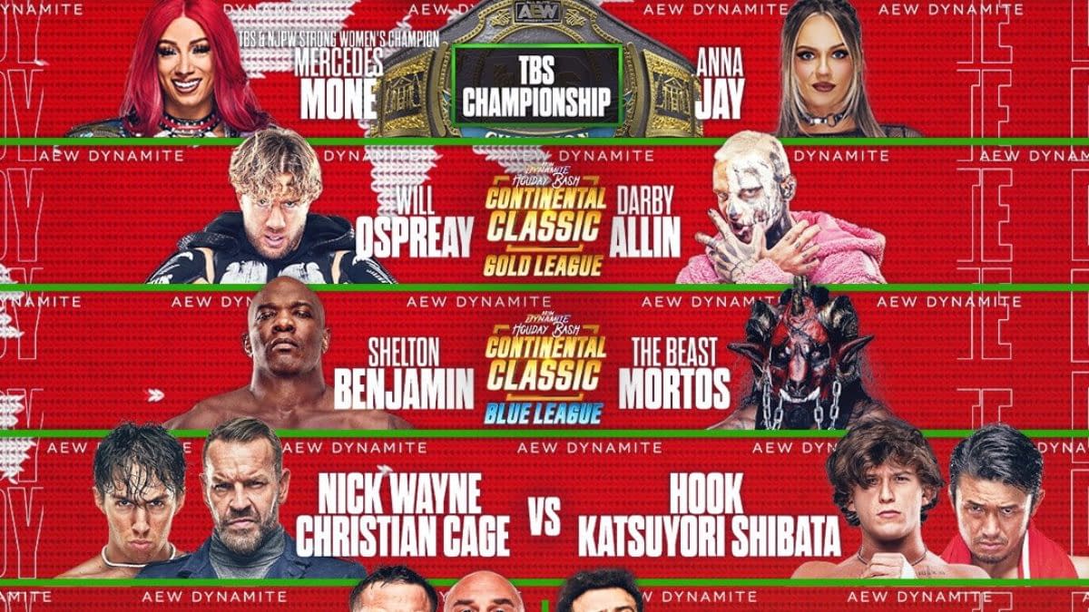 AEW Dynamite Holiday Bash graphic