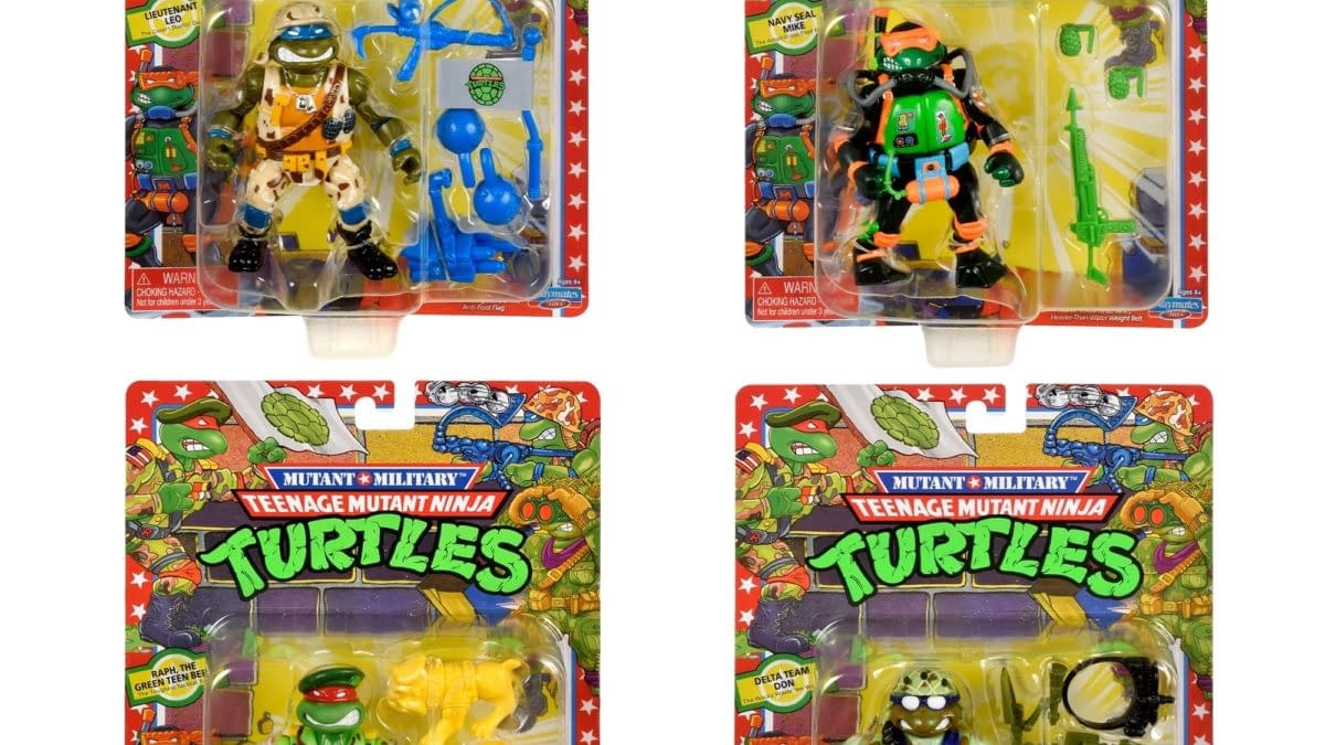 Playmates Unveils Teenage Mutant Ninja Turtles Military Turtles 4-Pack