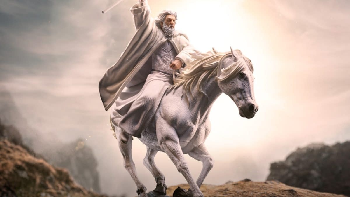 Gandalf the White and Shadowfax Arrive for Iron Studio Deluxe Statue