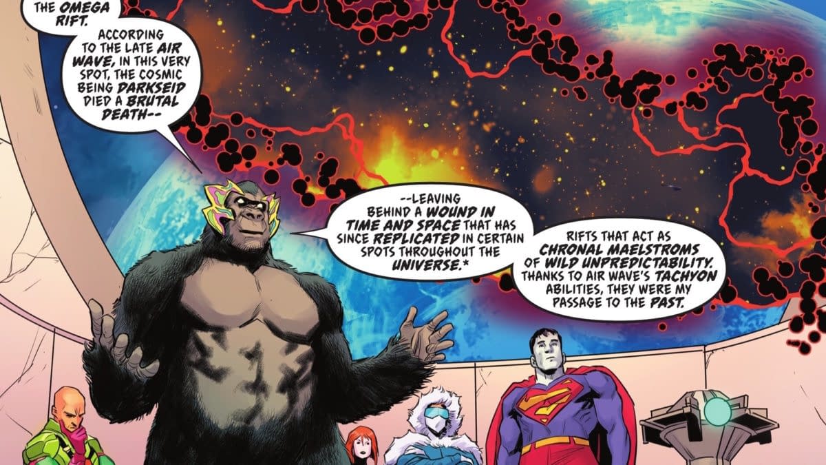 Darkseid Omega Rift In Today's Justice League, Superman &#038; Mr Terrific