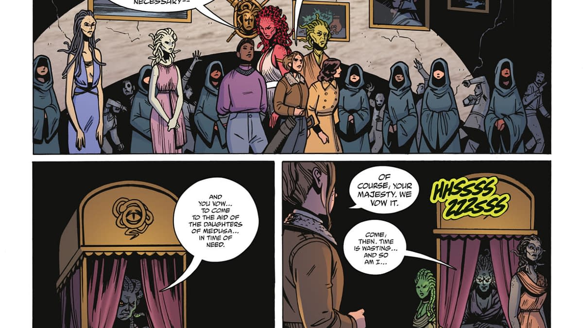 Interior preview page from LADY BALTIMORE: THE DAUGHTERS OF MEDUSA #2 MICHELLE MADSEN COVER