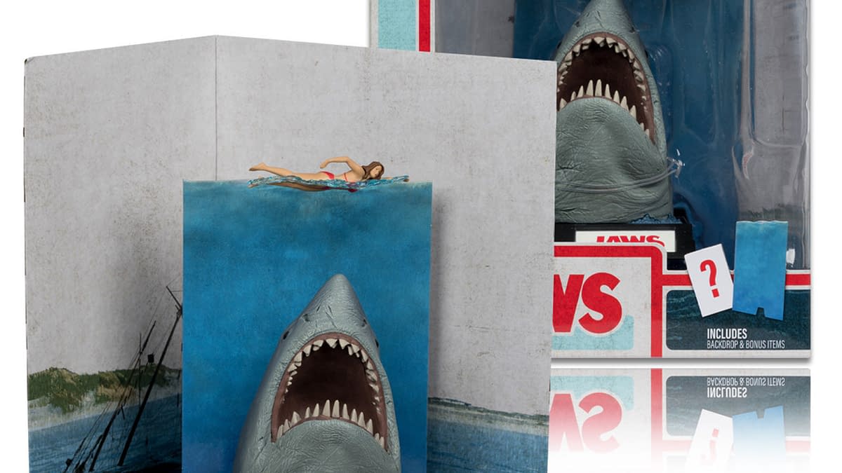 Jaws: 50th Anniversary Movie Maniacs Statue Revealed from McFarlane 