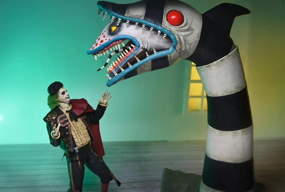 NECA Unveils New Ultimate Matador Beetlejuice & Sandworm 2-Pack