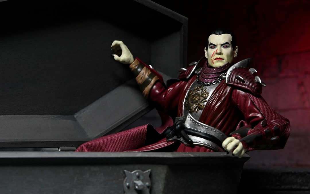 Shredder Dracula Goes Crimson with Exclusive TMNT Figure from NECA
