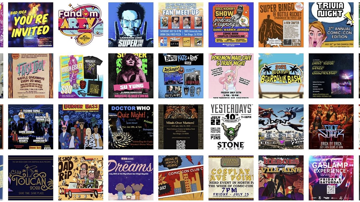 Bleeding Cool's Huge San Diego Comic-Con 2025 Party List, First Draft