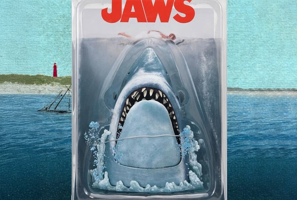 Jaws 50th Anniversary Poster Series Display Piece Arrives at NECA 