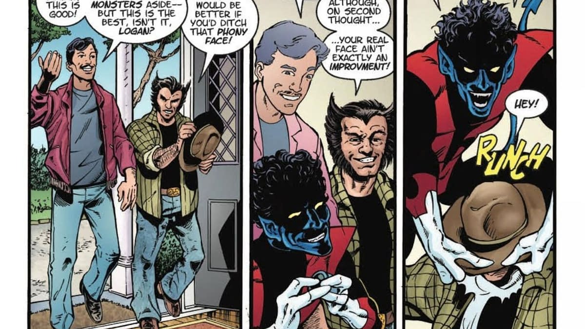 Two Coloured And Inked Pages Of John Byrne's X-Men: Elsewhen