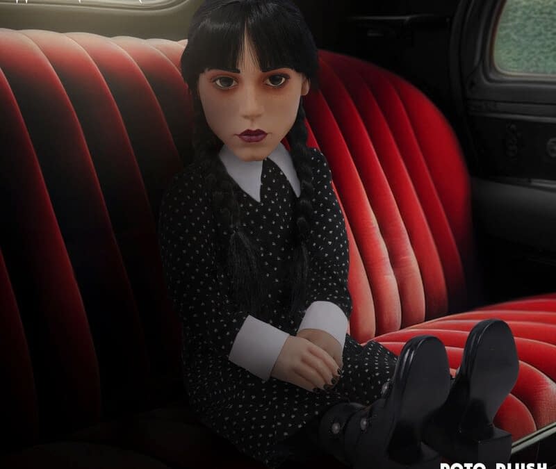 New Mezco Designer Series Roto Plush Netflix’s Wednesday Revealed