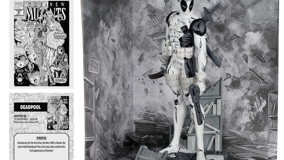 New Gold Label Line Art Deadpool Statue Revealed from McFarlane