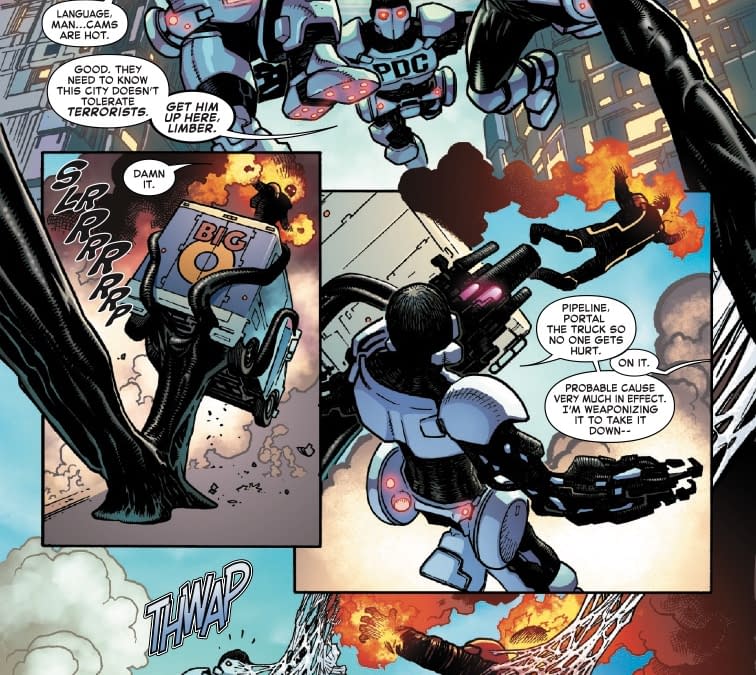 Interior preview page from RADIOACTIVE SPIDER-MAN #1 GIUSEPPE CAMUNCOLI COVER