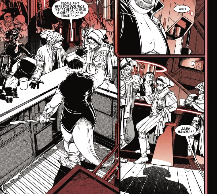 Interior preview page from STAR WARS: BOBA FETT - BLACK WHITE AND RED #2 DERRICK CHEW COVER