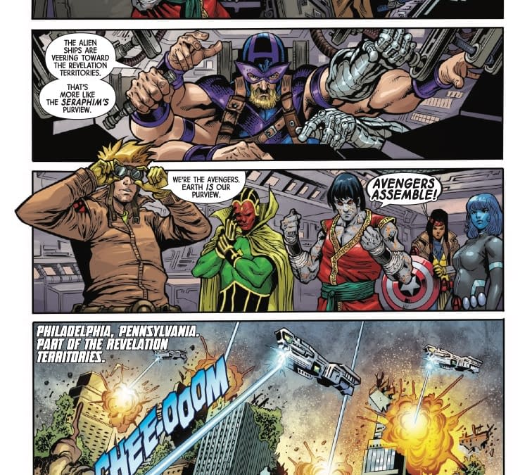 Interior preview page from X-VENGERS #1 MIKE MCKONE COVER