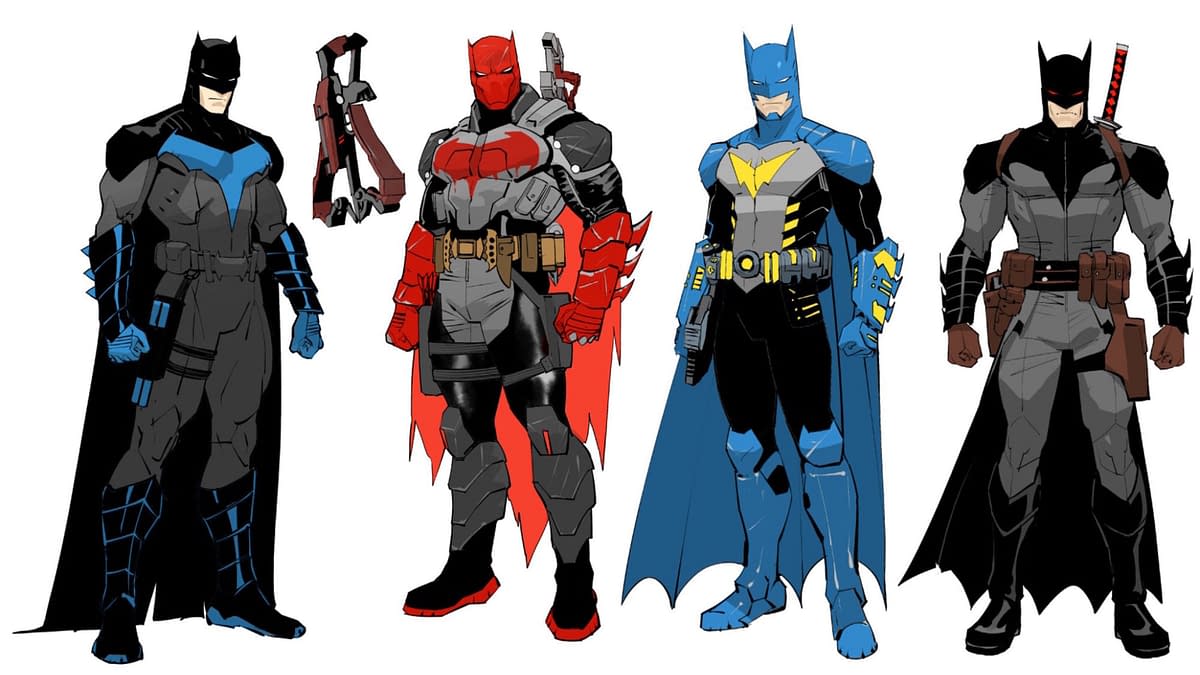 Dan Mora's Designs For All The Robins If They Grew Up To Be Batman
