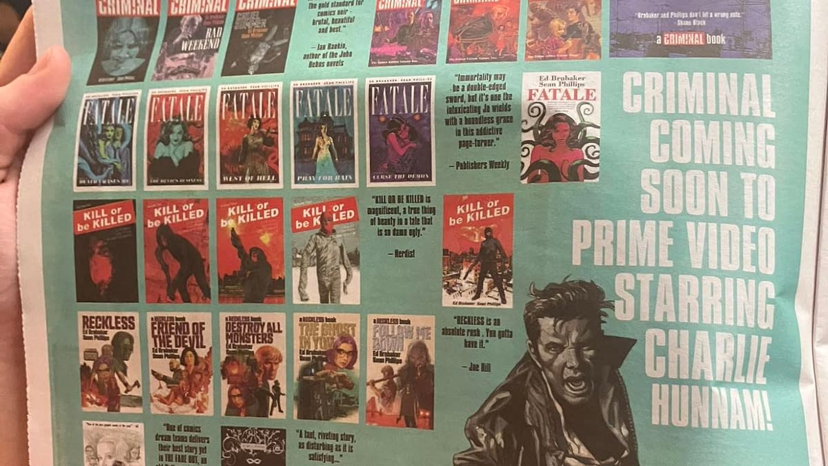 Ed Brubaker And Sean Phillips' Criminal Ads In The Guardian Newspaper