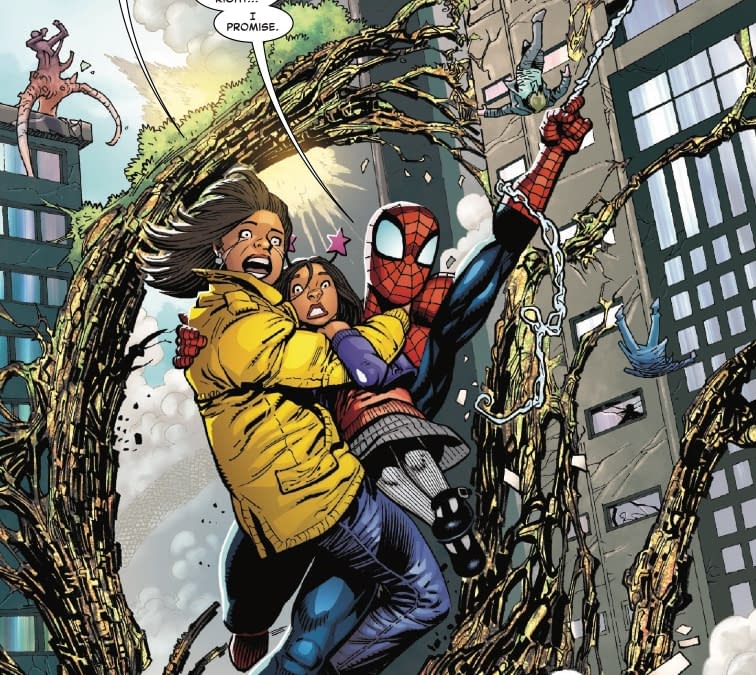 Interior preview page from RADIOACTIVE SPIDER-MAN #2 GIUSEPPE CAMUNCOLI COVER