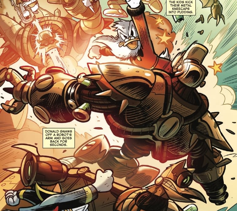 Interior preview page from UNCLE SCROOGE: EARTH'S MIGHTIEST DUCK #4 GABRIELE DELL'OTTO COVER