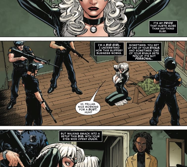 Interior preview page from BLACK CAT #5 ADAM HUGHES COVER