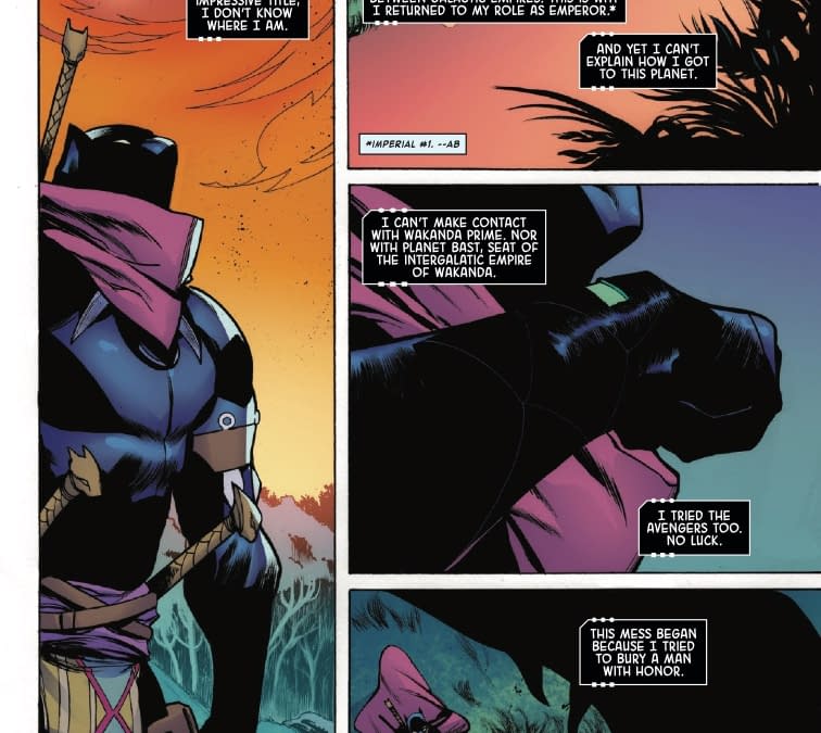 Interior preview page from BLACK PANTHER: INTERGALACTIC #1 CAFU COVER