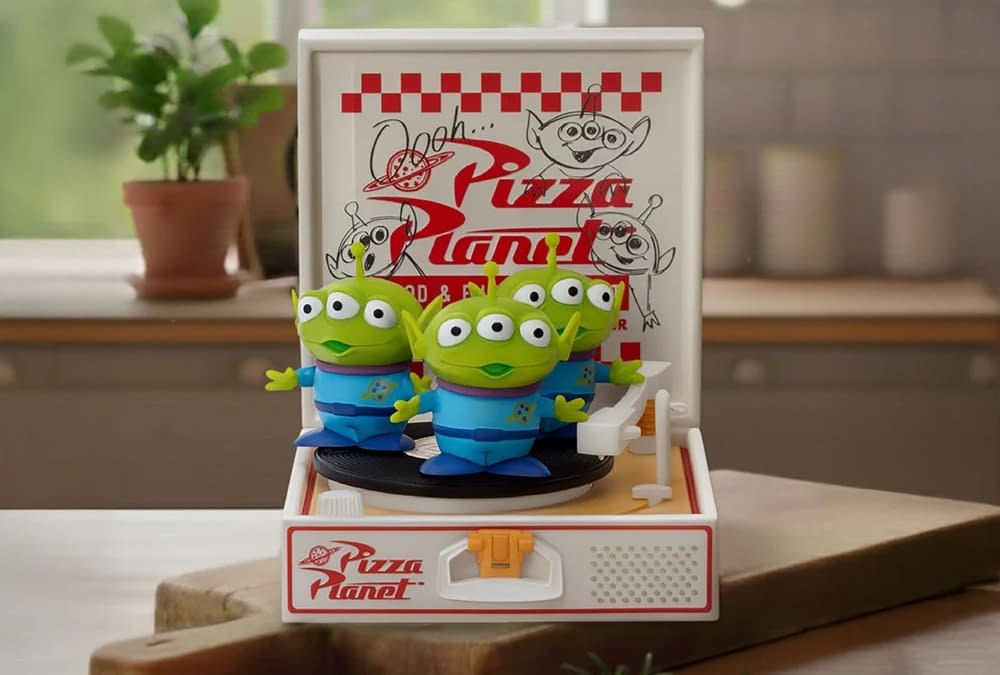 New Toy Story Pizza Planet Delivery Record Player Statue Unveiled