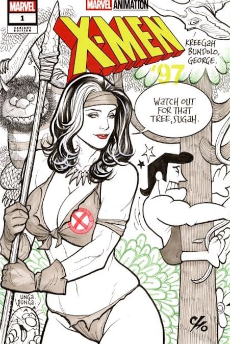 Frank Cho Outrage With Rogue, Wonder Woman, Black Cat And Poison Ivy