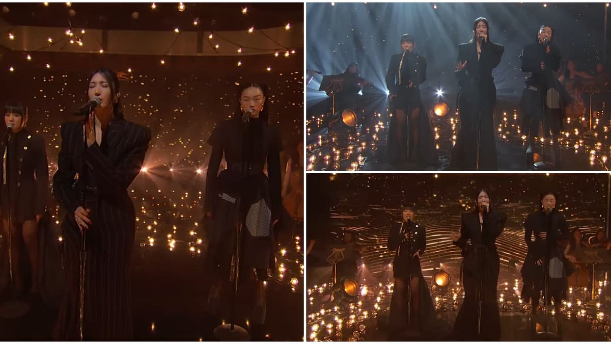 KPOP Demon Hunters' EJAE, Audrey Nuna & Rei Ami Light Up Late-Night