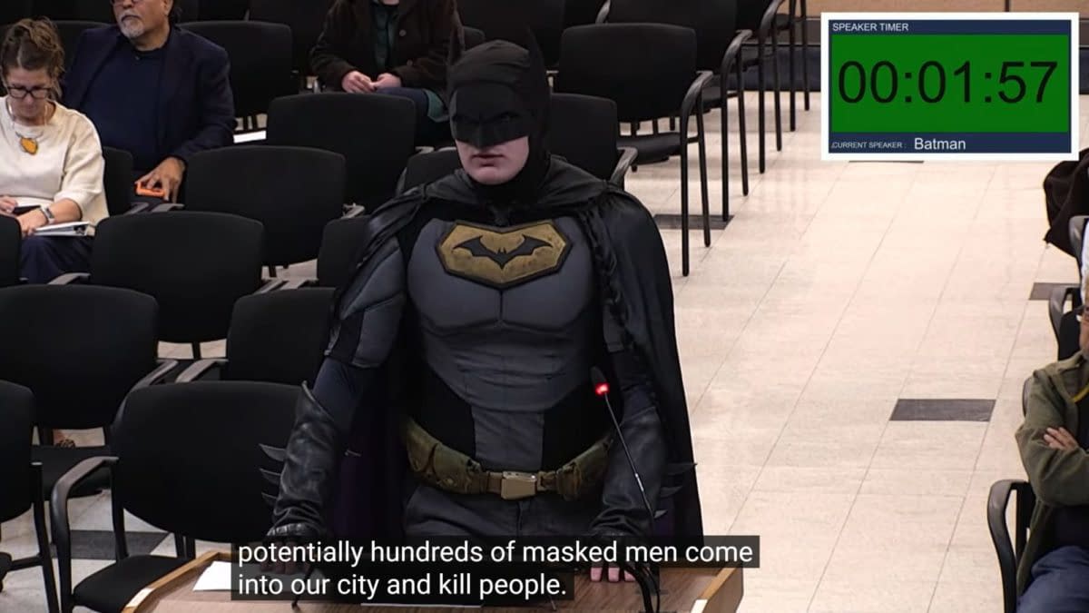 Batman Makes A Case For Action Against ICE To Santa Clara City Council