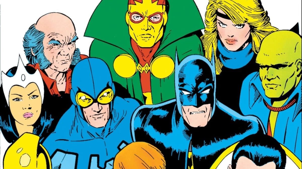 Justice League #1 cover by Kevin Maguire (1988)