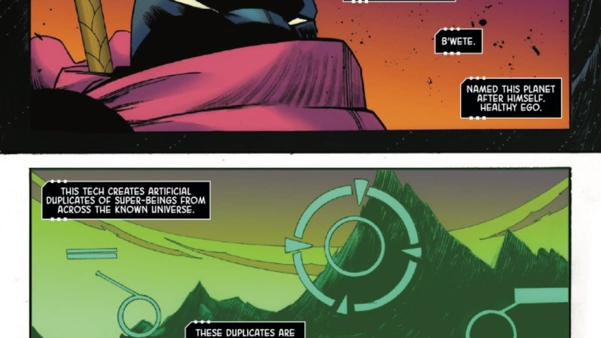 Interior preview page from BLACK PANTHER: INTERGALACTIC #4 CAFU COVER