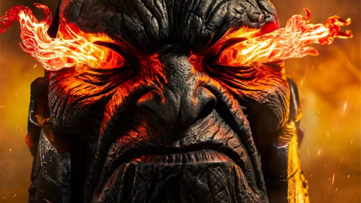 PureArts Bows Before Darkseid with New 1:1 Replica DC Comics Mask