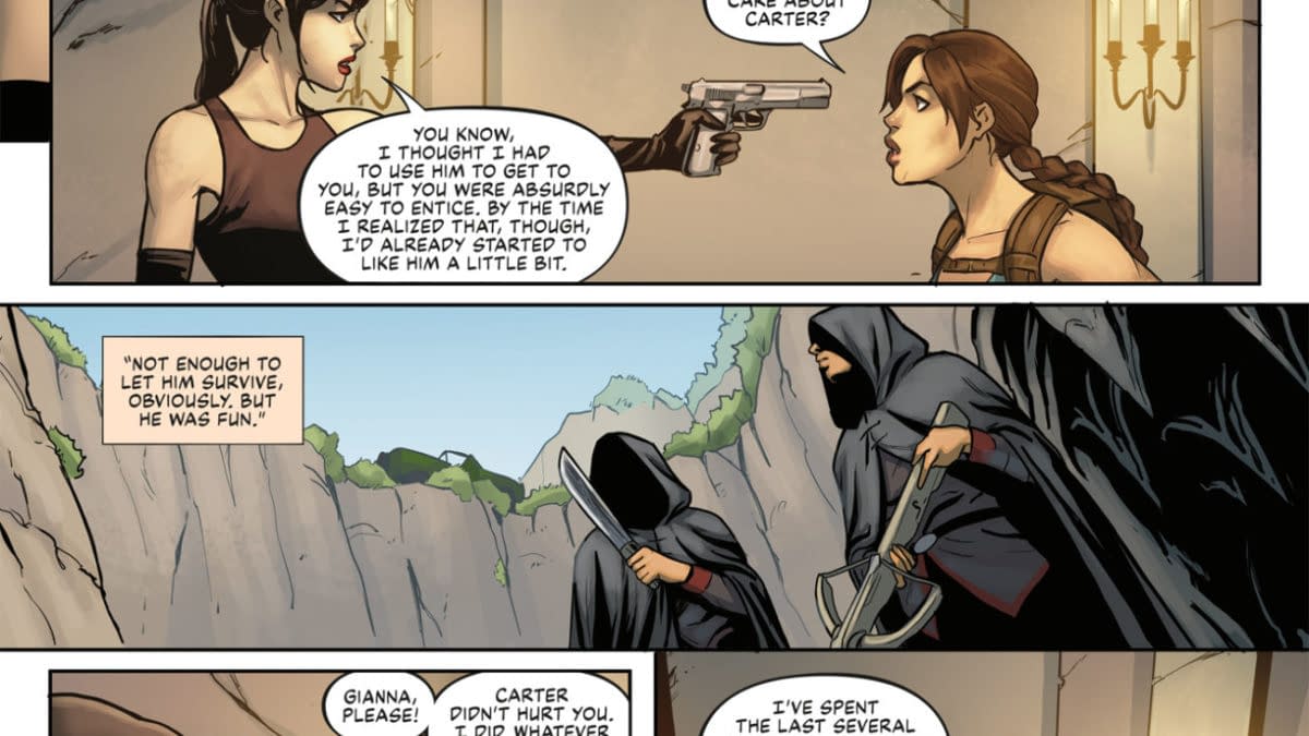 Interior preview page from TOMB RAIDER: SACRED ARTIFACTS #4 ANDWORLD COVER